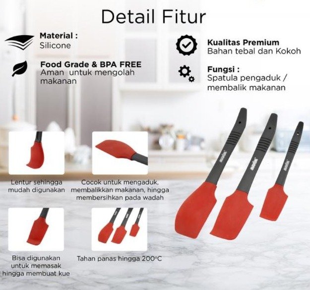 maxim tools silicone spatula small spatula kue silikon tahan panas