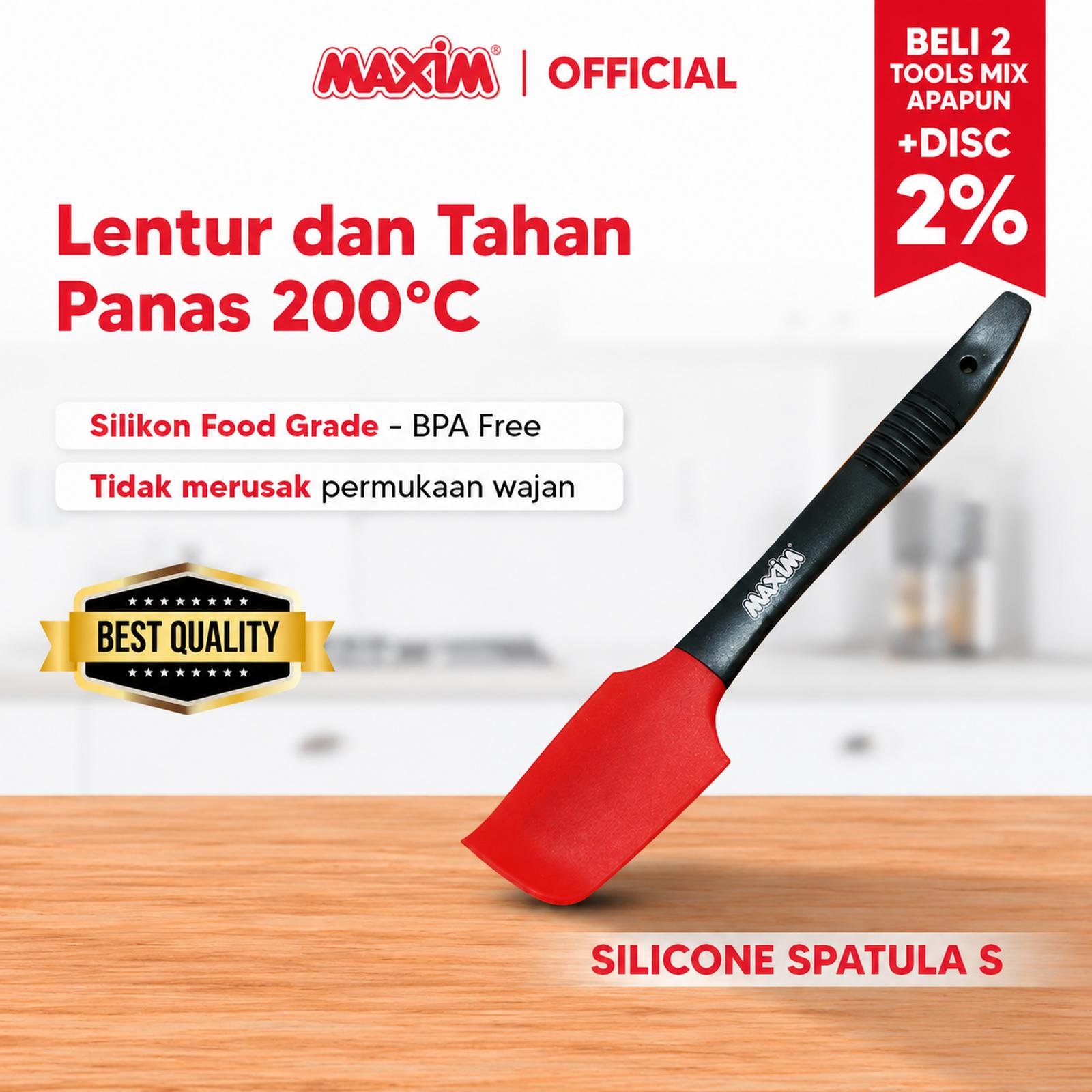 maxim tools silicone spatula small spatula kue silikon tahan panas