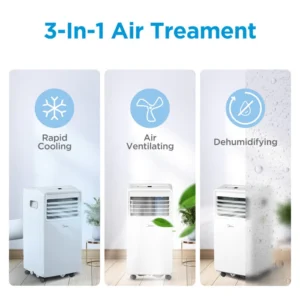 midea ac portable mpha 09crn7 multiple function ac 1 pk dehumidifying sleep mode timer 24 jam