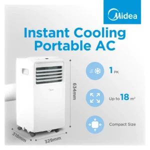 midea ac portable mpha 09crn7 multiple function ac 1 pk dehumidifying sleep mode timer 24 jam