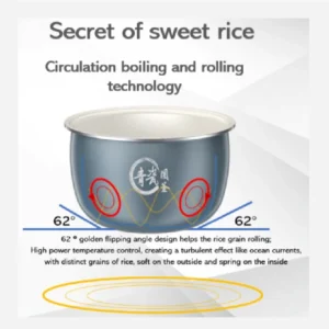midea digital rice cooker low watt 1.8l mrd180b2cdn – dengan white jade antibacterial & crystal diamond