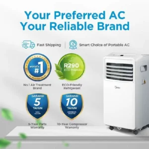 ac portable midea 1/2pk mpha 05crn7
