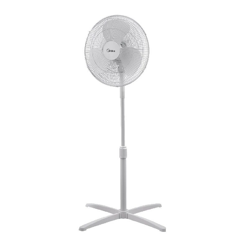 midea kipas angin berdiri 14 inch mfs160m0bdw – motor tahan lama, 3 pengaturan angin & tinggi adjustable